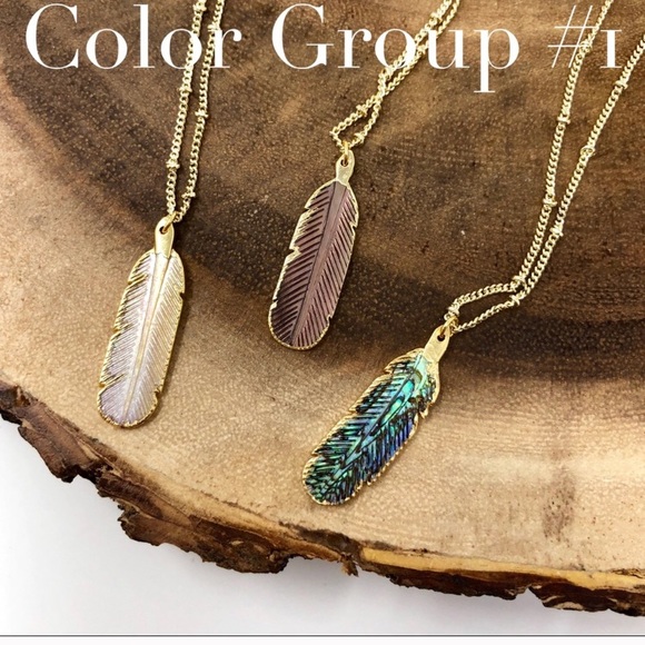 Last 1! 🌟HP🌟 Abalone Boho Feather Necklace - Picture 5 of 6